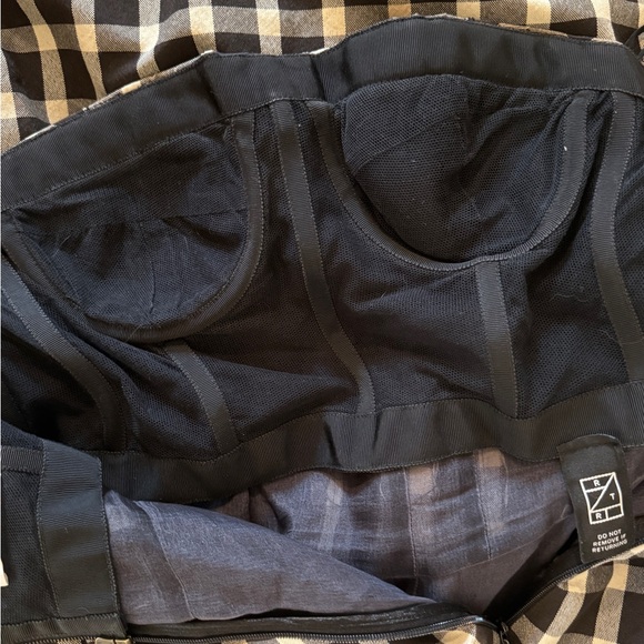 Rosie Assoulin Tubey Dress Plaid Gown in Dark Brown Size 4 - Picture 14 of 14